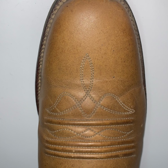 Baron Collection Dingo Western Cowboy Boots made in Spain Mens size 11.5 tan - Picture 6 of 16